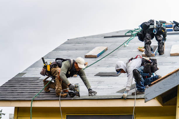 Professional Gutter Installation technician working in Myton, UT